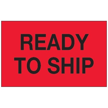 Bsc Preferred 1 1/4 x 2'' - ''Ready To Ship'' Fluorescent Red Labels BUY00016264